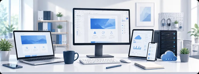 Breites Hero-Bild für Webdesign, Hosting und digitale Lösungen.